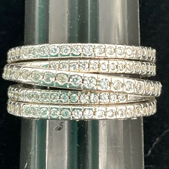 David Yurman Sterling Silver Stacked Band Ring 7